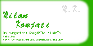 milan komjati business card